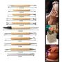 HTTMT- 11Pcs Pottery Tool Set Carving Sculpting Modeling Hobby Ceramics Art Supplies Kit [P/N: ET-TOOL017-SR]