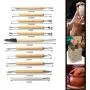 HTTMT- 11Pcs Pottery Tool Set Carving Sculpting Modeling Hobby Ceramics Art Supplies Kit [P/N: ET-TOOL017-SR]