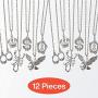 Kicko Assorted Bling Symbol Necklace - 12 Pieces, Shiny and Sparkly Accessories for Men and Women, Silver Chains, Metal Pendants, Ideas, Attain that Swag Look, Fashion Trends