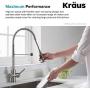 Kraus KPF-1690SFS Britt Pre-Rinse/Commercial Kitchen Faucet with Dual Function Sprayhead in all-Brite Finish, Spot Free Stainless Steel