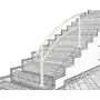 Metty Metal Outdoor Stair Railing, Handrails for Outdoor Steps 5 Step Handrail Fits 1 to 5 Steps Transitional Handrail with Stair Railing Kit(White)