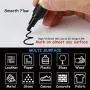 Black Paint Pens Fine Point Permanent Paint Markers for Rock,Stone, Ceramic, Metal, Glass, Wood, Fabric, fade and weather resistant, Set of 6 Oil Paint Markers High Volume Ink Quick Drying with 2 Extra Finer Nibs Christmas Gift