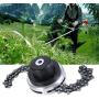 Ineedtech 65Mn Trimmer Head with Coil Chain for Medium Size Garden Lawn Grass Trimmer, Brush Cutter, Weed Eater, Chain Mower, Outdoor Power Tools Replacement Part Accessory