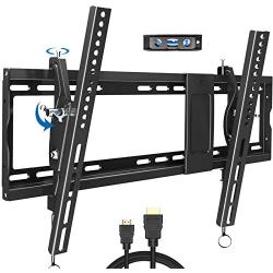 Tilting TV Wall Mount Bracket Design for Most 32-86 Inch LED Plasma Flat Curved Screen TVs , Low Profile JUSTSTONE TV Mount with VESA 600x400mm Holds up to 165 Lbs, Fits 16''-24'' Studs,Can Be Leveled