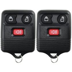 2 Replacement Keyless Entry Remote Control Key Fob Clicker Transmitter 3 Button - Black