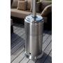 Fire Sense Stainless Steel Pro Series Patio Heater with Wheels | Uses 20 Pound Propane Tank | 46,000 BTU Output | Weighted Base | Portable Outdoor Heat Lamp