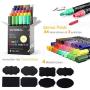 GOTIDEAL Liquid Chalk Markers, 30 colors Premium Window Chalkboard Neon Pens, Including 4 Metallic Colors, Painting and Drawing for Kids and Adults, Bistro & Restaurant, Wet Erase - Reversible Tip