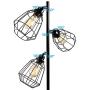 LEONLITE 65inch Track Tree Floor Lamp, 3 Bulbs Included, Industrial Floor Lamps, Rustic 3-Head Torchiere Lamp Fixture