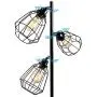 LEONLITE 65inch Track Tree Floor Lamp, 3 Bulbs Included, Industrial Floor Lamps, Rustic 3-Head Torchiere Lamp Fixture