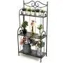 45-Inch Freestanding Scrollwork Design Metal Foldable 3-Tier Plant & Home Décor Display Stand Rack/Book Shelf 45-Inch Freestanding Scrollwork Design Metal Foldable 3-Tier Plant & Home Décor Display Stand Rack/Book Shelf