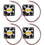 4 Set 40mm 12V Dc Fan + Heatsink Kit with pre-Applied Thermal Conductive Adhesive Tape