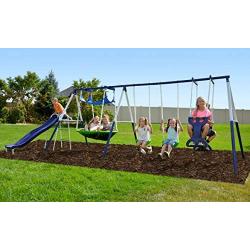 Sportspower Rosemead Metal Swing and Slide Set