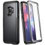 YOUMAKER Galaxy S9 Case,Metallic Black with Built-in Screen Protector Heavy Duty Protection Shockproof Slim Fit Full Body Case Cover for Samsung Galaxy S9 5.8 inch - Black/Black