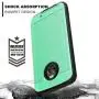 Moto X4 Case, CinoCase X4 Phone Case Heavy Duty Protective Case Hybrid TPU Bumper Shockproof Case with Brushed Metal Texture Hard PC Back for Moto X4 Mint