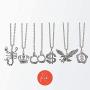 Kicko Assorted Bling Symbol Necklace - 12 Pieces, Shiny and Sparkly Accessories for Men and Women, Silver Chains, Metal Pendants, Ideas, Attain that Swag Look, Fashion Trends