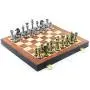 LINWEI Chess Set Board Game for Kids Adult Draughts Chess Set,Metal Chess Set Portable Game of International Chess Wooden Folding Chess Board King Height 67mm Chess Game Casual Puzzle Part A0-290B