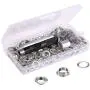 Laviesto Grommet Tool Kit,100 Sets 1/2 Inch Metal Eyelets Grommets Set with 3 Setting Tools for Fabric Canvas Curtain Tarps Tents Awnings Clothing Leather Crafts Making and Repair Laviesto Grommet Tool Kit,100 Sets 1/2 Inch Metal Eyelets Grommets Set with 3 Setting Tools for Fabric Canvas Curtain Tarps Tents Awnings Clothing Leather Crafts Making and Repair