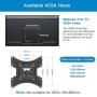PERLESMITH Full Motion TV Wall Mount Bracket for 13-42 Inch Flat/Curved TVs Max VESA 200x200mm- Articulating Arms Swivel Tilt & Extends- Monitor VESA Wall Mount Supports TV up to 77lbs- PSSFK1