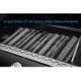 Unicook Porcelain Large Grill Heat Plate 4 Pack, 6 Extra Width, Extends from 15.75'' to 18.75'' Length, Adjustable Grill Heat Shield, Heat Tent Replacement Parts for Gas Grills