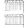Giantex Coated Metal Decorative Garden Fence, 52in x 12ft Border Fence Set, 4 Panels Folding Fence Animal Barrier Gate for Outdoor Garden Patio Giantex Coated Metal Decorative Garden Fence, 52in x 12ft Border Fence Set, 4 Panels Folding Fence Animal Barrier Gate for Outdoor Garden Patio