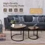 amzdeal Coffee Table for Living Room, Set of 2 Nesting Side Coffee Tables, Stable and Easy Assembly, Chipboard Table Top with Metal Frame - Large : Φ 23.6×19.7 inch, Small : Φ 15.7×16.3 inch, Walnut amzdeal Coffee Table for Living Room, Set of 2 Nesting Side Coffee Tables, Stable and Easy Assembly, Chipboard Table Top with Metal Frame - Large : Φ 23.6×19.7 inch, Small : Φ 15.7×16.3 inch, Walnut
