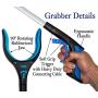 2-Pack 32 Inch Extra Long Grabber Reacher with Rotating Jaw - Mobility Aid Reaching Assist Tool (Blue)