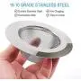 2 Pack Kitchen Sink Strainer, Large Wide Rim 4.5'' Diameter, Stainless Steel Drain Cover, Anti Clogging Mesh Drain Strainer for Kitchen Sinks Drain, Perforated 2 Pack Kitchen Sink Strainer, Large Wide Rim 4.5'' Diameter, Stainless Steel Drain Cover, Anti Clogging Mesh Drain Strainer for Kitchen Sinks Drain, Perforated