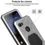 Feitenn Google Pixel 3A Case, Pixel 3A Case Heavy Duty, Gorilla Glass Armor Aluminum Alloy Metal Cover Rubber Bumper Military Shockproof Hard Defender Men Gift for Google Pixel 3A - Silver