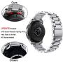 V-MORO Metal Strap Compatible with Galaxy Watch 46mm Bands/Gear S3 Classic/Frontier Band with Clips No Gaps Solid Stainless Steel Bracelet for Samsung Galaxy Watch 46mm R800/Gear S3 Smartwatch Silver