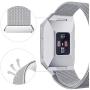 Aiiko Compatible with Fitbit Ionic Bands, Metal Stainless Steel Large Size Strap,Smooth Comfortable Adjustable Closure Wrist Sport Band Replacement for Fitbit Ionic Smart Watch - Silver