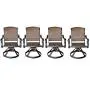 Patio Outdoor Santa Clara Swivel Rocker Dining Chairs Set of 4 Solid Cast Aluminum Furniture Dark Bronze Patio Outdoor Santa Clara Swivel Rocker Dining Chairs Set of 4 Solid Cast Aluminum Furniture Dark Bronze