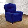 Flash Furniture Contemporary Blue Microfiber Kids Recliner with Cup Holder