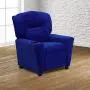Flash Furniture Contemporary Blue Microfiber Kids Recliner with Cup Holder Flash Furniture Contemporary Blue Microfiber Kids Recliner with Cup Holder