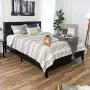 Best Choice Products Faux Leather Upholstered Queen Size Modern Platform Bed Frame Mattress Support w/Wood Slats, Metal Frame, Headboard, Footboard, Black Best Choice Products Faux Leather Upholstered Queen Size Modern Platform Bed Frame Mattress Support w/Wood Slats, Metal Frame, Headboard, Footboard, Black