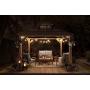 Sunjoy A102008500 Chapman 10x10 ft. Cedar Framed Gazebo with Steel 2-Tier Hip Roof Hardtop, Brown