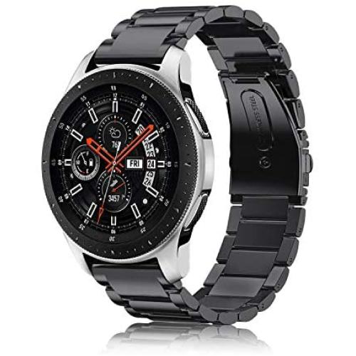 Fintie Bands Compatible with Samsung Gear S3 / Galaxy Watch 46mm, 22mm Solid Stainless Steel Metal Bracelet Strap Replacement Wrist Band Compatible with Samsung Gear S3 Frontier/S3 Classic Smartwatch