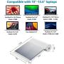 Laptop Notebook Stand Computer Stand 2 USB Port Charging Aluminum Computer Riser, Metal Holder Compatible with MacBook Air Pro, Dell XPS, Lenovo More 10-15.6'' Laptops.
