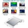 Laptop Notebook Stand Computer Stand 2 USB Port Charging Aluminum Computer Riser, Metal Holder Compatible with MacBook Air Pro, Dell XPS, Lenovo More 10-15.6'' Laptops.