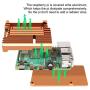 DORHEA for Raspberry Pi 4 B Metal Case, Armor Case with Dual Cooling Fan Aluminium Alloy, Radiation and Rust Protection for Raspberry Pi 4 B (Gold) DORHEA for Raspberry Pi 4 B Metal Case, Armor Case with Dual Cooling Fan Aluminium Alloy, Radiation and Rust Protection for Raspberry Pi 4 B (Gold)