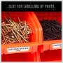 HORUSDY Wall Mounted Storage Bins Parts Rack 30PC Bin Organizer Garage Plastic Shop Tool