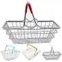 Kekailu Children Toys, Children Miniature Metal Supermarket Shopping Basket Pretend Role Play Toy Gift, Red Kekailu Children Toys, Children Miniature Metal Supermarket Shopping Basket Pretend Role Play Toy Gift, Red
