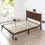 Zinus Adrian Wood Rustic Style Platform Bed with Headboard / No Box Spring Needed / Wood Slat Support, King Zinus Adrian Wood Rustic Style Platform Bed with Headboard / No Box Spring Needed / Wood Slat Support, King