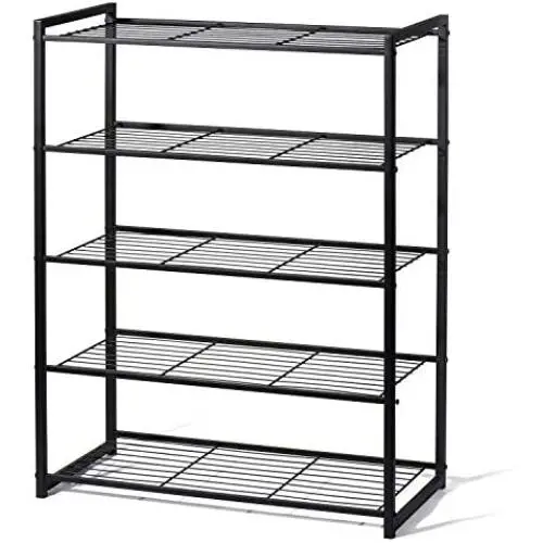 Titan Mall Shoes Rack for Closets Free Standing Shoe Rack 5 Tier Shoe Rack Metal Shoe Rack Shoe Organizer 25 Inch Wide Shoe Tower Shelf Storage Titan Mall Shoes Rack for Closets Free Standing Shoe Rack 5 Tier Shoe Rack Metal Shoe Rack Shoe Organizer 25 Inch Wide Shoe Tower Shelf Storage