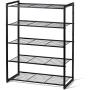 Titan Mall Shoes Rack for Closets Free Standing Shoe Rack 5 Tier Shoe Rack Metal Shoe Rack Shoe Organizer 25 Inch Wide Shoe Tower Shelf Storage