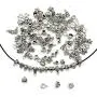 JIALEEY 125 Piece Mixed Antique Tibetan Silver Bail Tube Beads, Bail beads, Spacer Bead, Bead Hanger Fit Charm European Bracelet Pendant Jewelry Making JIALEEY 125 Piece Mixed Antique Tibetan Silver Bail Tube Beads, Bail beads, Spacer Bead, Bead Hanger Fit Charm European Bracelet Pendant Jewelry Making