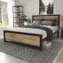 SHA CERLIN Queen Bed Frame with Modern Wooden Headboard/Heavy Duty Platform Metal Bed Frame with Square Frame Footboard & 12 Strong Steel Slat Support/No Box Spring Needed SHA CERLIN Queen Bed Frame with Modern Wooden Headboard/Heavy Duty Platform Metal Bed Frame with Square Frame Footboard & 12 Strong Steel Slat Support/No Box Spring Needed