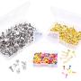 WXJ13 3 Sizes Round Head Paper Fasteners Metal Brads for Office Supplies, DIY Making, 3 Pack (350 Pieces)
