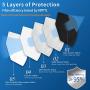 KN95 Face Mask 20 PCS, Included on FDA EUA List, Filter Efficiency≥95%, 5 Layers Cup Dust Mask Against PM2.5 from Fire Smoke, Dust, for Men, Women, Essential Workers(Black)