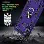 Galaxy A20S Case (Not Fit Galaxy A20/A20E) with HD Screen Protector, Gritup [Military Grade] 360 Degree Rotating Metal Ring Holder Kickstand Armor Bracket Cover Phone Case for Samsung A20S Purple