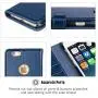 OCASE iPhone 6S Case [Free Screen Protector Included] Leather Wallet Flip Case for iPhone 6 / 6S Devices 4.7 Inch - Blue